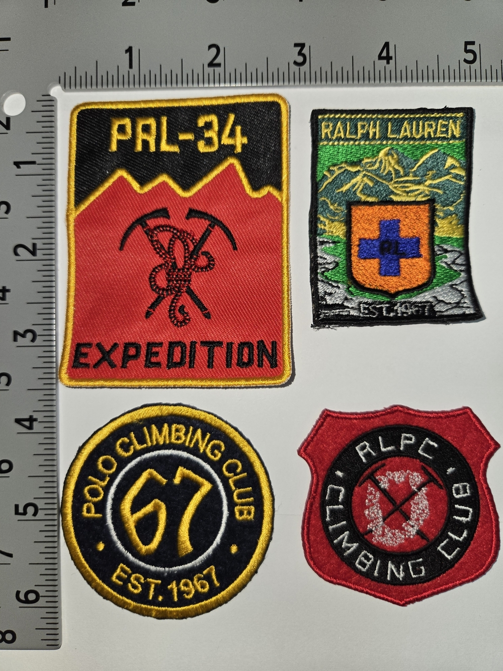 POLO RALPH LAUREN PATCHES CLIMBING 4-LOT PATCH